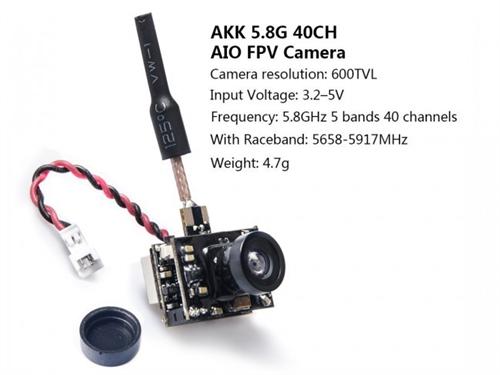 AKK BA2 Mini FPV AIO 600TVL Camera w/ 5.8GHz 40CH 200mW Transmitter